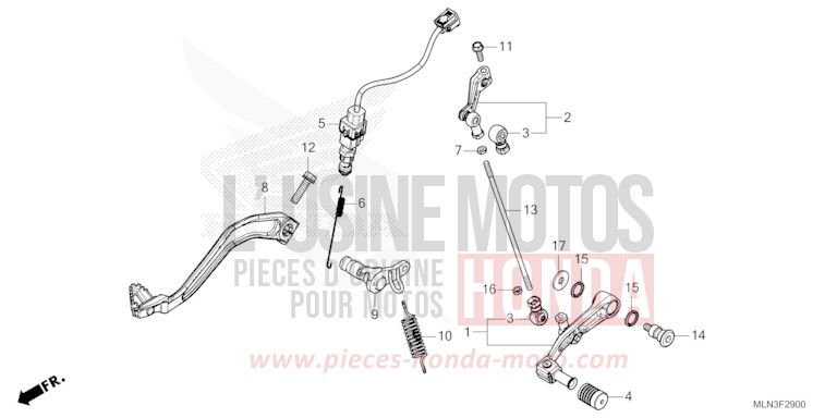 PEDALE de Africa Twin PEARL GLARE WHITE (NHB53) 2024